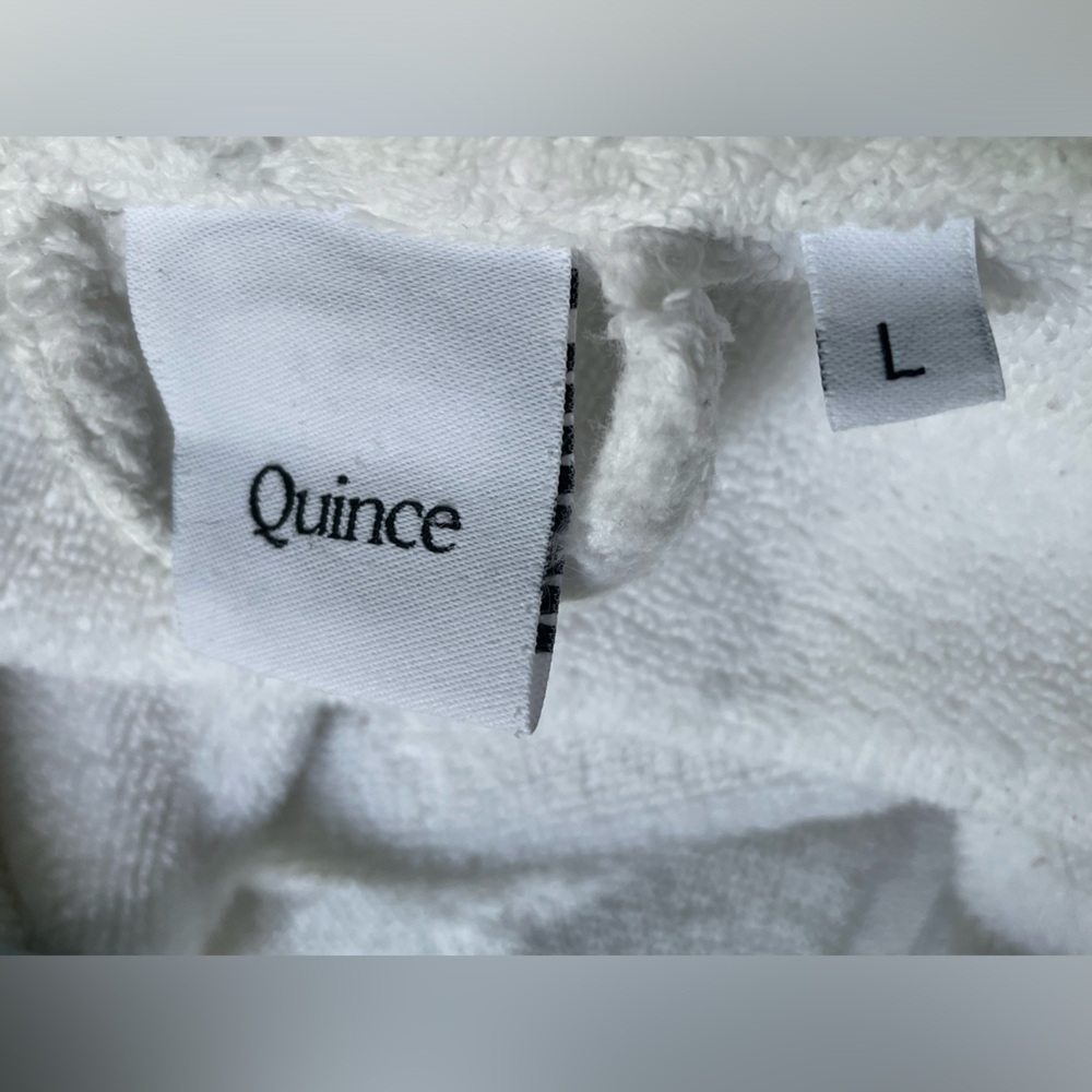 Luxurious Quince Organic Turkish Cotton Bath Robe in White size Large UNISEX - Picture 6 of 7